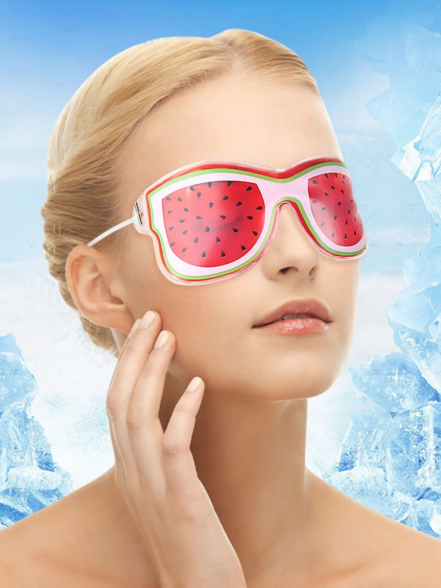 Description Picture 3 of item1Pc Summer Cold Fruit Ice Compress Eye Mask Soft Sleeping Gel Eye Patch Reusable Ice Pack For Women