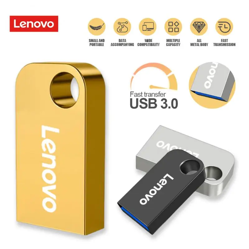 Originale Lenovo Flash Drive Usb 3.0 Flash Disk 256Gb 512Gb 1Tb 2Tb Mini Key Pendrive Black Flash Drive Memory Stick Per Computer