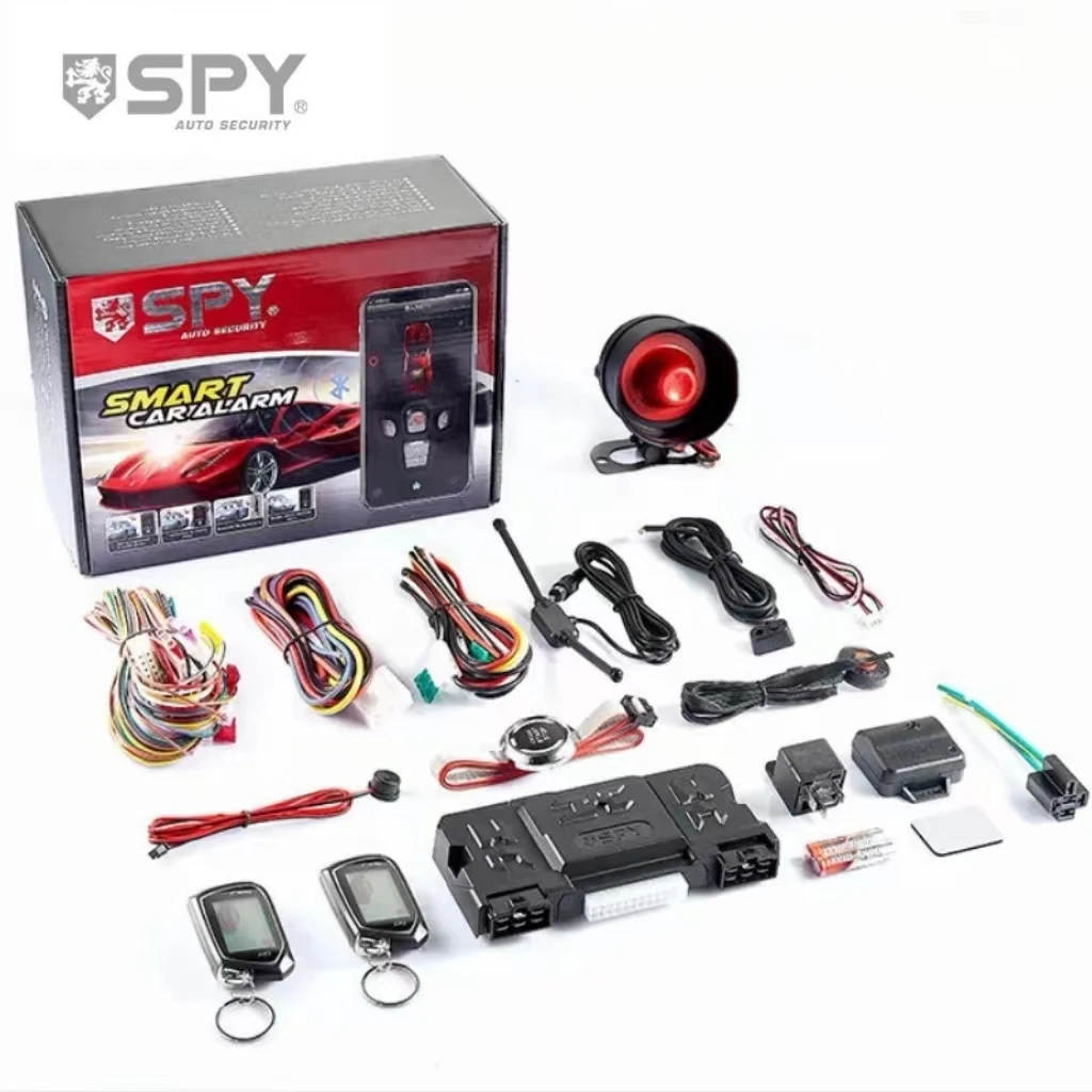 Sistema de alarma bidireccional para automóvil SPY PKE Kit de entrada remota sin llave Módulo de arranque del motor + Módulo de faros + Aplicación Bluetooth