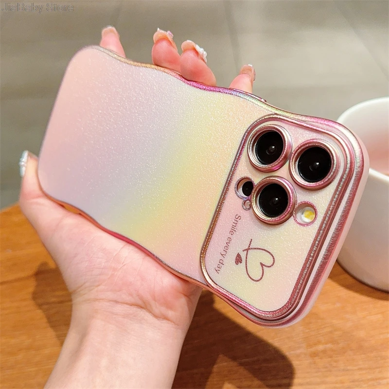 Coque de protection pour appareil photo en forme de cœur avec liquide pailleté de luxe pour iPhone 11 12 13 14 15 16 Plus Pro Max_voghion.com