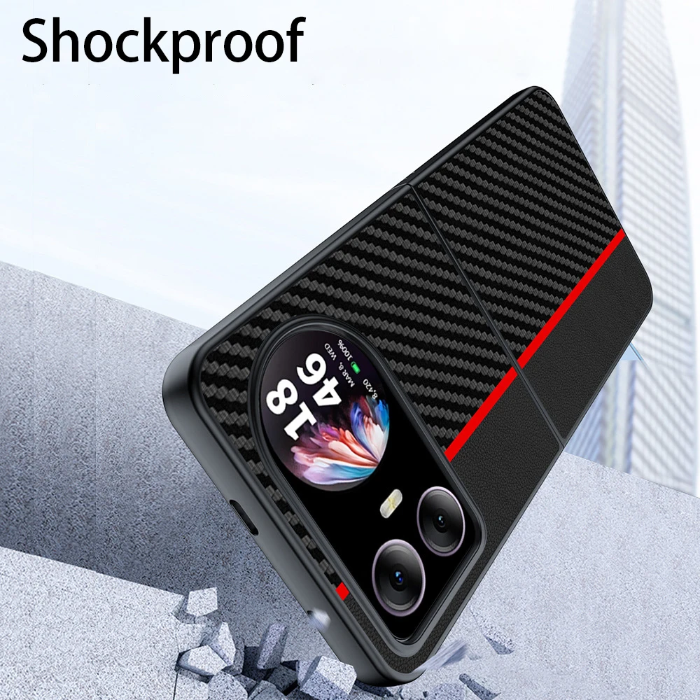 Luxurious Fiber PU-Leather Shockproof Phone Case Cover