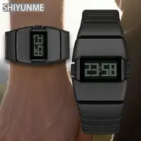 SHIYUNME New Luxury Men's LED Electronic Watch Plastic Material Creative Design Unique Watch Man Casual Sports Waterproof Watch