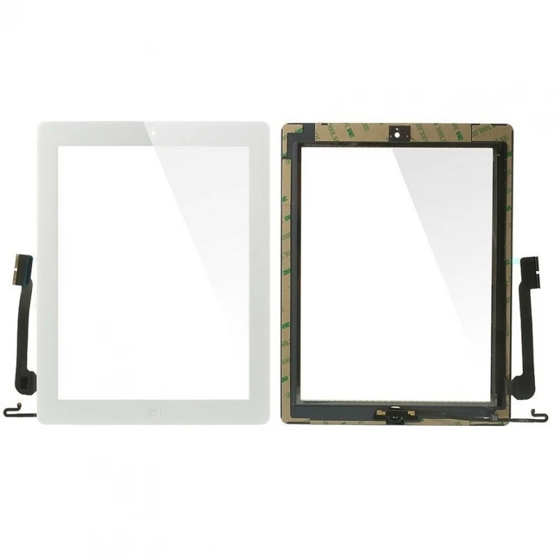 Touch Screen Per Ipad 4, Adesivi, Supporto Per Fotocamera, Pulsante Home, Colore Bianco # Apple Ipad 4 (A1458, A1459, A1460, Md510Lla, Md511Lla)
