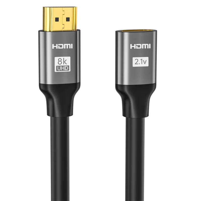 8K 60Hz 연장 케이블 4K@120Hz 고속 48Gbps 2.1 PS5/XBox 노트북 HDTV Projec.0.5M/1M/1.5M용 남성-여성 커넥터.