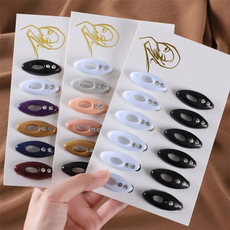 12pcs Oval Needle Color Muslim Headscarf Needle Scarf Buckle Scarf