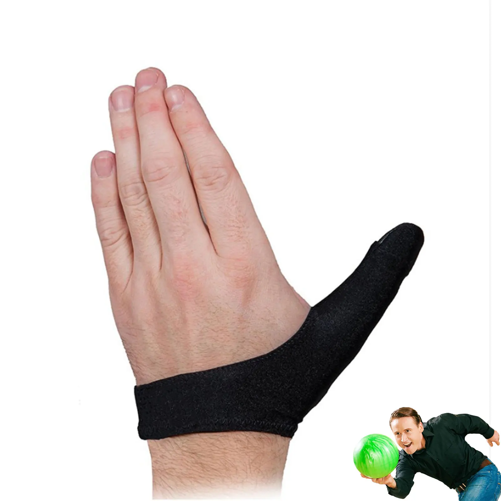 Bowling Thumb Covers Bowling Thumb Saver For Right Hand Grip Protection Adjustable Thumb Stabilizer Bowling Glove high quality men s deerskin gloves touch screen saver warm wool knit lining hand sewn stylish corrugated leather driving gloves