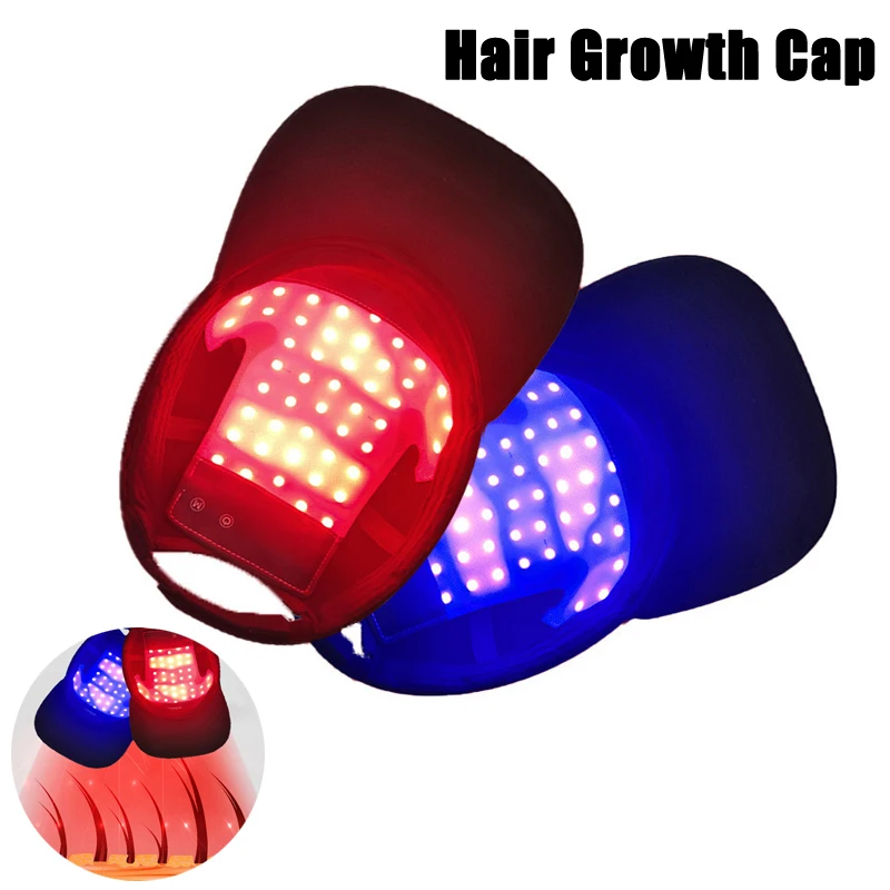 Hair Growth Cap Infrared Hair Growth Instrument Physiotherapy Hair Loss Treatment Hair Regrowth Red Blue Light For Men And Women