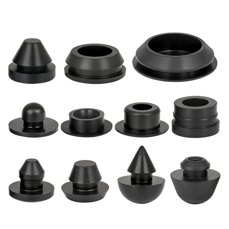 15mm-60mm Silicone Plug Rubber Stopper T-plug Soft High Elasticity Cap Cover Seismic Eyelet Muffling Thermostability
