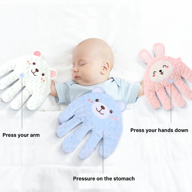 1 Set Gentle Vibration Hand Pillow for Toddler Sleep and Relaxation with Remote 1