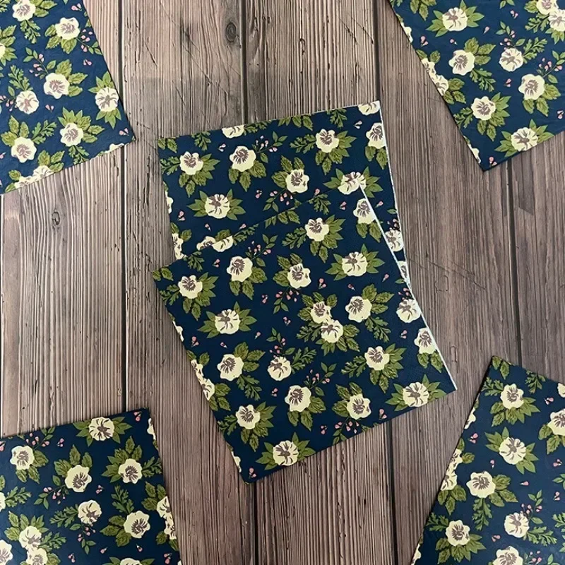2-Ply Colourful Printed Paper Napkins Dark Blue Napkins Printed Paper Placemats for Party Decorations 20pcs 33*33cm