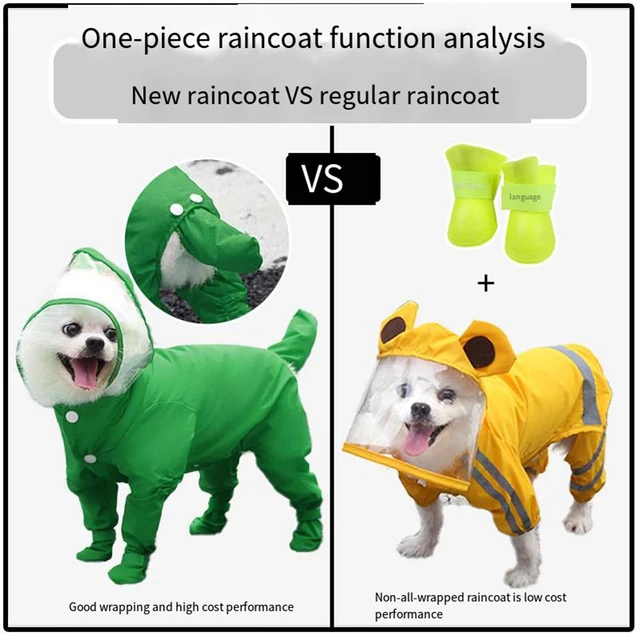 Pet Puppy Dog Raincoat Rain Jacket