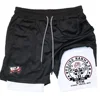 2024Anime Baki 2-in-1 Gym Performance Short Mens Athletic Compression Shorts Quick Dry Stretch Workout Fitness Running Sportwear 6