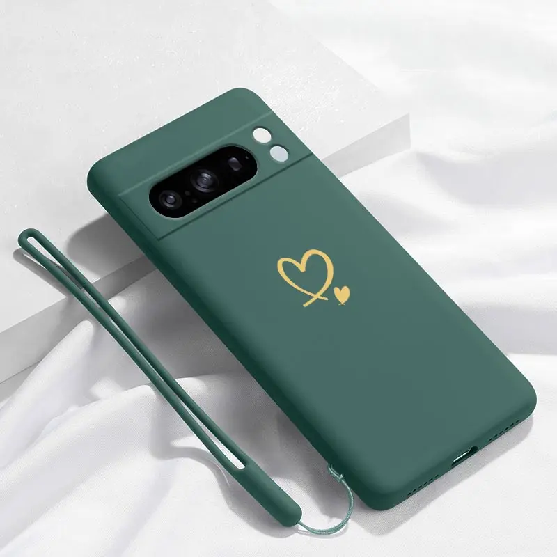 Hollow Heart Silicone Phone Case - Stylish Bracelet Design Cover