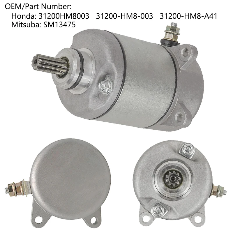 

Starter Motor For Honda TRX250 Recon TRX250EX Sportrax TRX250TE/TRX250TM Fourtrax Recon TRX250X 229cc 18336 31200HM8A41 18336N