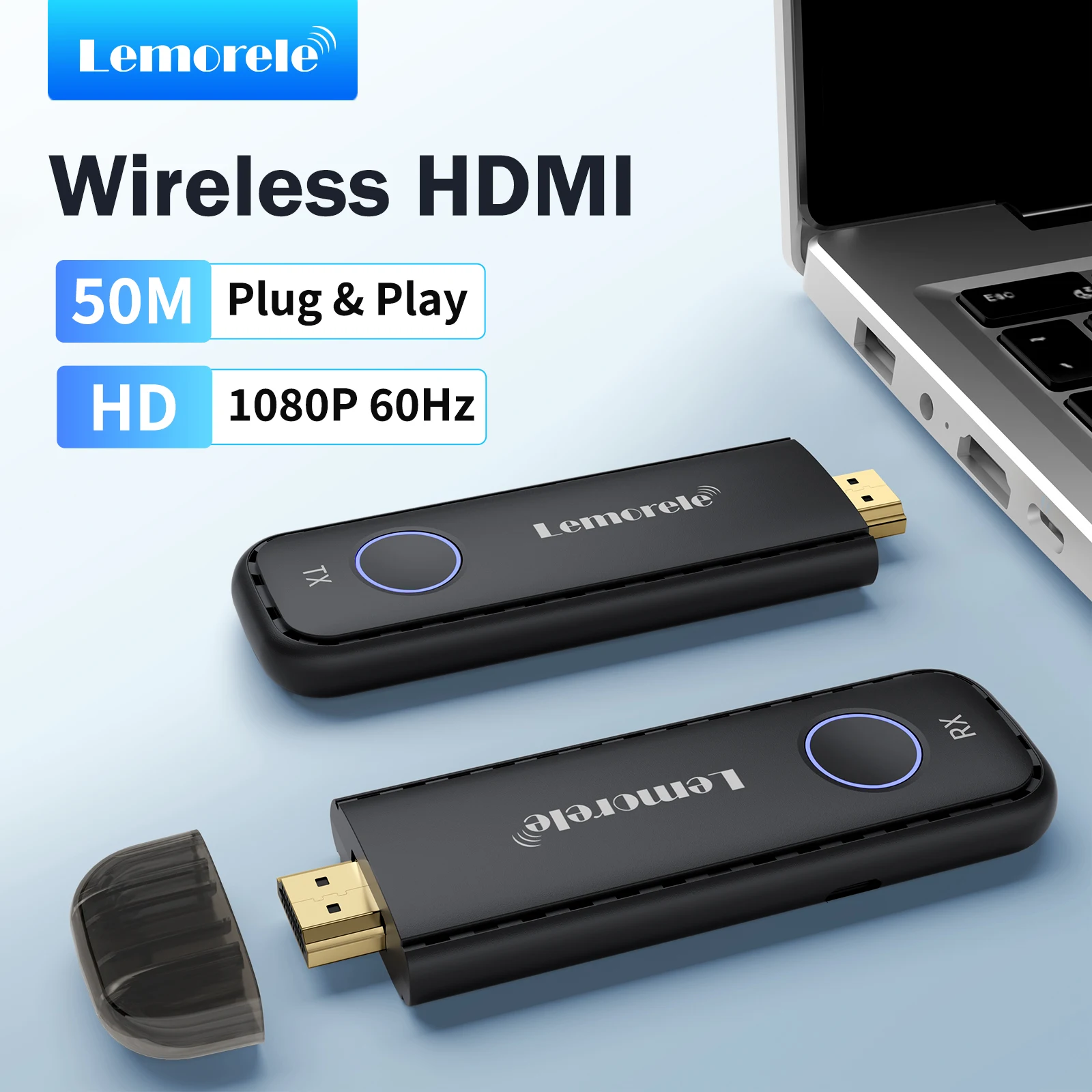Lemorele 1080P HDMI Wireless Transmitter and Receiver Wireless