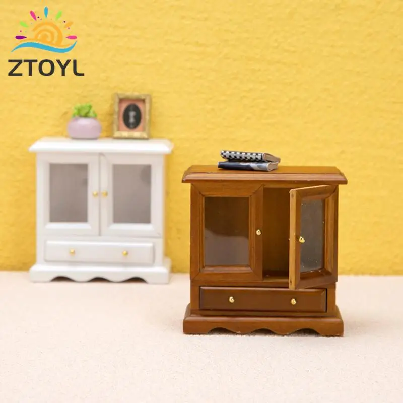 

1/12 Miniature Dollhouse Display Cupboard Doll House Cabinet Showcase Dollhouse Furniture Decoration Accessories