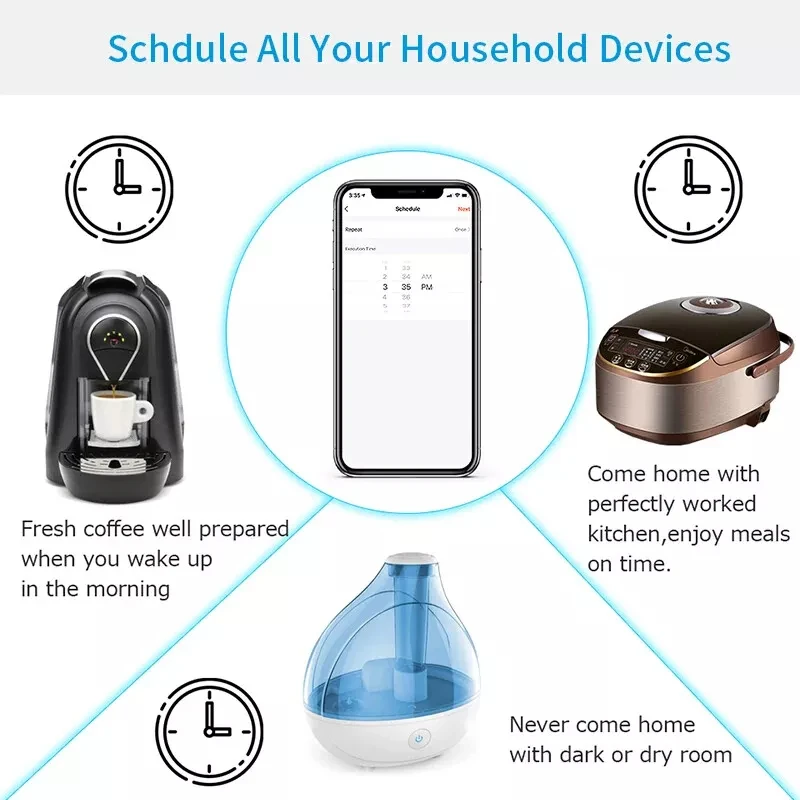 Smart Plug WiFi/Zigbee Socket EU Power Monitor Timing Function For Tuya Smart Life APP Control Works With Alexa Google Assistant 6