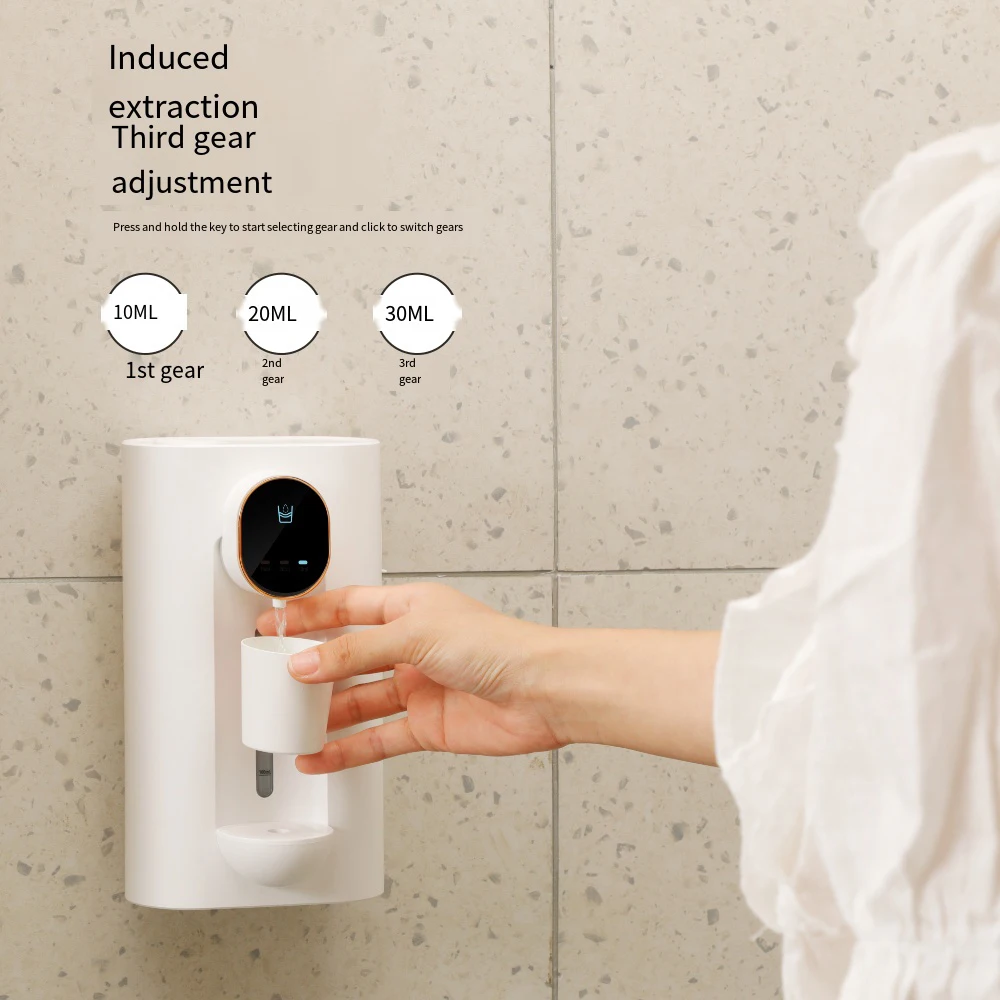 Xiaomi Inductive Mouthwash Dispenser Wireless Smart Magnetic Base LED Screen Display Wall Mounted Automatic Mouth Get 2 Cups