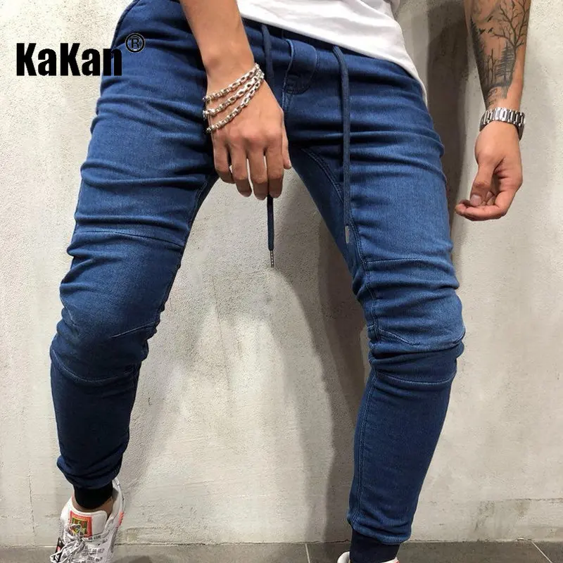 Kakan - European and American Denim Casual Sports Jeans, Spring and Autumn New Slim Fit Skinny Long Jeans Men's K022-1403