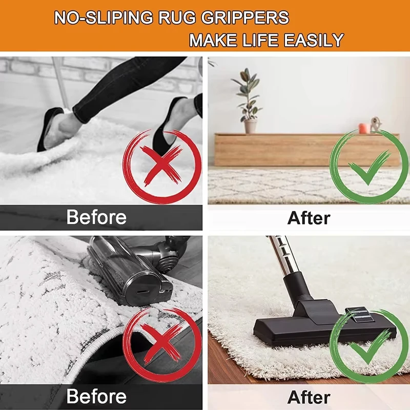 4/8Pcs Anti-skid Rubber Mat Triangle for Rug, Reusable Washable Grippers Rug Gripper, Non Slip Carpets Corners Pad
