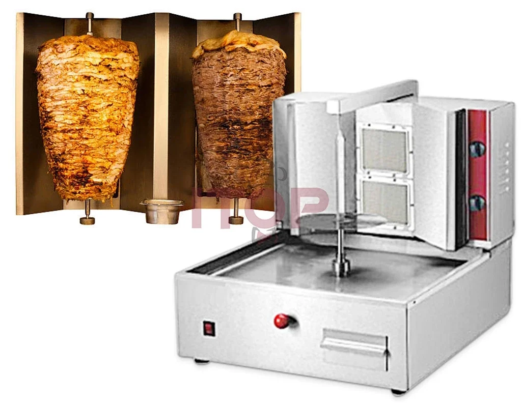 ITOP Commercial Hotel Equipment Rotary Kebab Shawarma Grill Machine Stainless Steel Gas Kebab Machine with 3 Burner