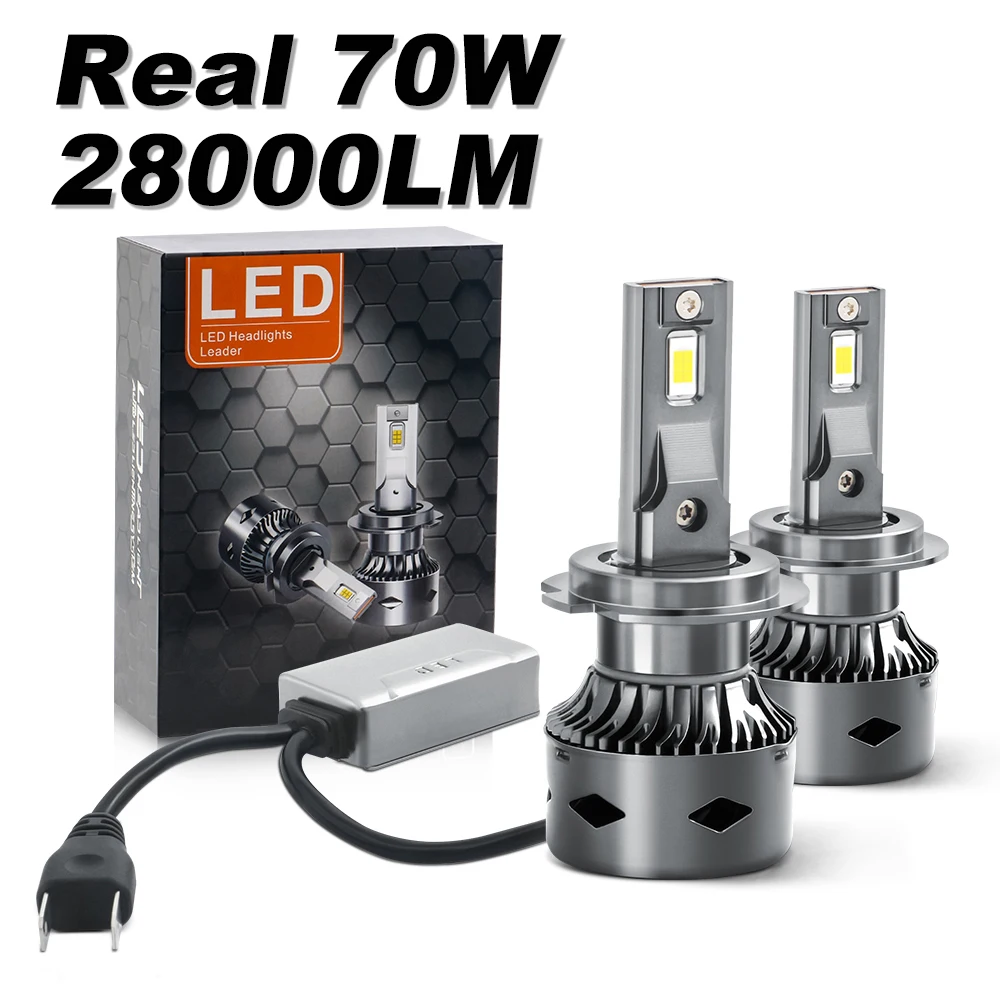 

ASLENT XM30 70W H7 H4 Led Canbus 28000LM Powerful Headlight H7 H1 H8 H11 9005 Hb3 Hb4 9006 Led Bulb Turbo Lamp For Car 2PCS