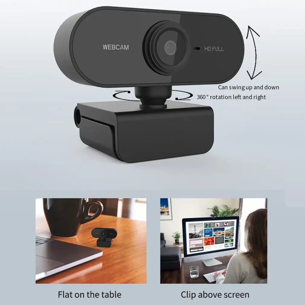 HD Webcam with Microphone for PC and Laptop Conferencing