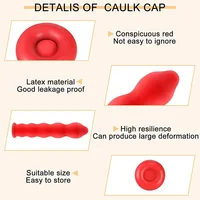 10pcs Caulking Gun Nozzles Cap Red Caulk Saving Caulk Saver Tube Covers for Sealing Preserving Finishing Construction Tools 2