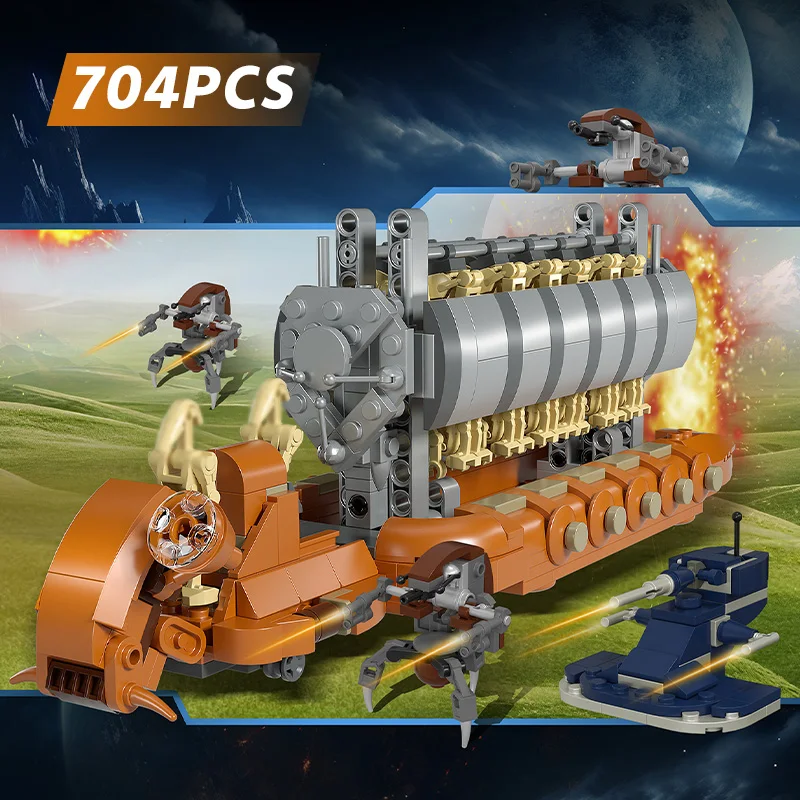 

Боевые солдаты армия Clanker Platoon атака ремесло строительные блоки Droidekas фигурки сборки кирпичи игрушки подарки для мальчиков Дети