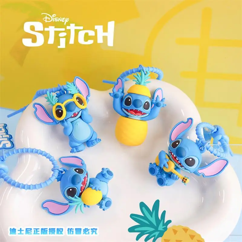 

Kawaii Disney Anime Key Chain Cartoon Stitch Cute Schoolbag Decorative Pendant Key Ring Backpack Keychains Creative Girl Gifts