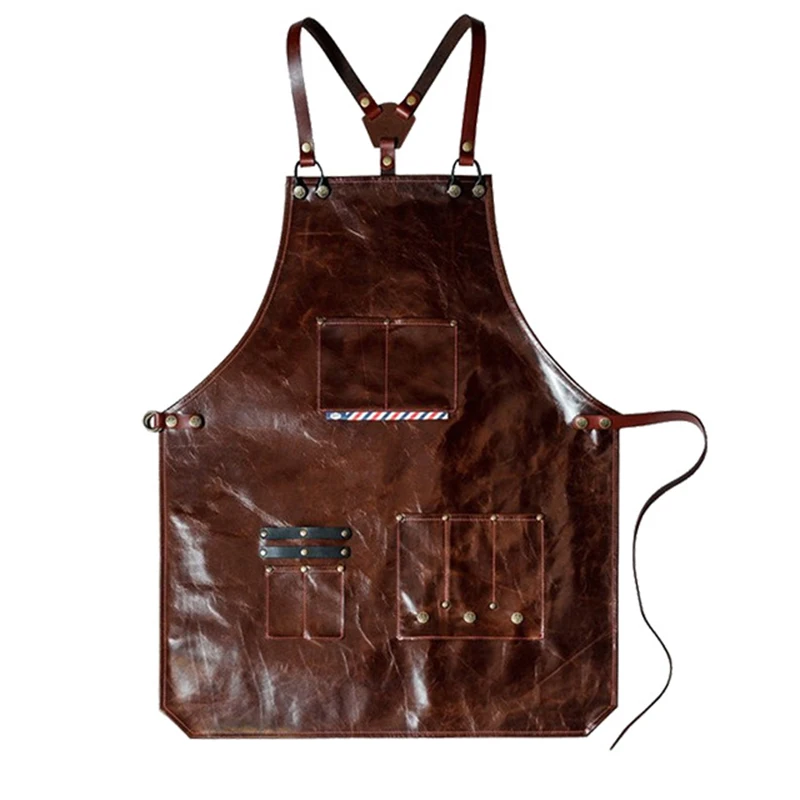 PU-Leder-Rückengurt, Barista, Barkeeper, Konditorei, Café, Bistro, Grill, Uniform, Florist, Friseur, Schreiner, Arbeitskleidung, Schürze – Detail 7