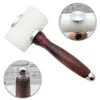 50mm Nylon Hammer Wood Handle Professional DIY Sew Leather Tools Non- 6