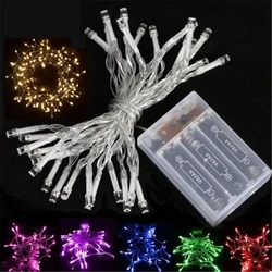 AA Battery Operated LED String Fairy Waterproof Christmas Lights Outdoor Wedding Party Christmas Decoration 20M 10M 4M 2M