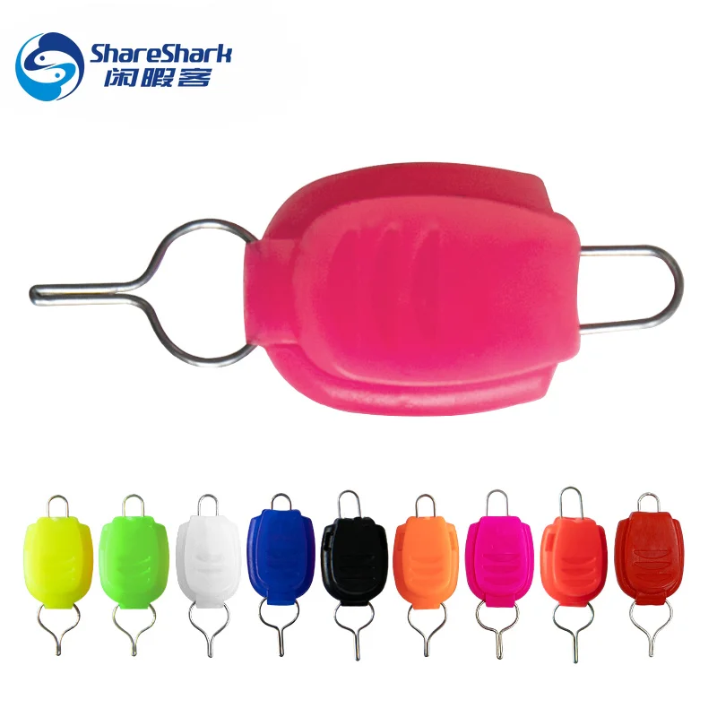 10 clips porte-ligne de pêche couleurs assorties pour rangement organisé du matériel