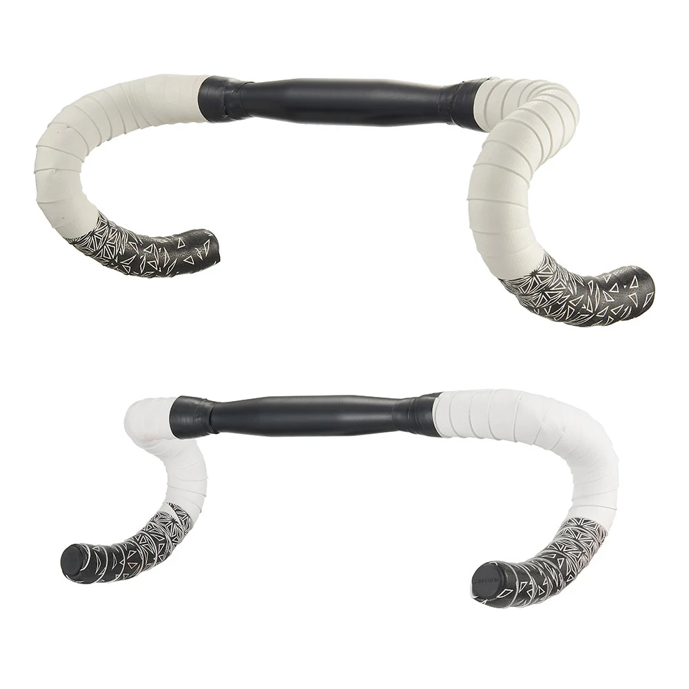 Road Bike Handlebar Tape Fiber Pattern Speed Bicycle Winding Handle Bandage Elastic EVA Soft Anti Slip Fixing Ring