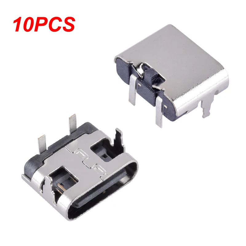 【Neu】 10 Stück 2 Pin Micro USB Typ C Stecker Buchse USB 3.1 Typ-C Buchse Power Jack Dock für Handy-Ladeanschluss – Detail 3