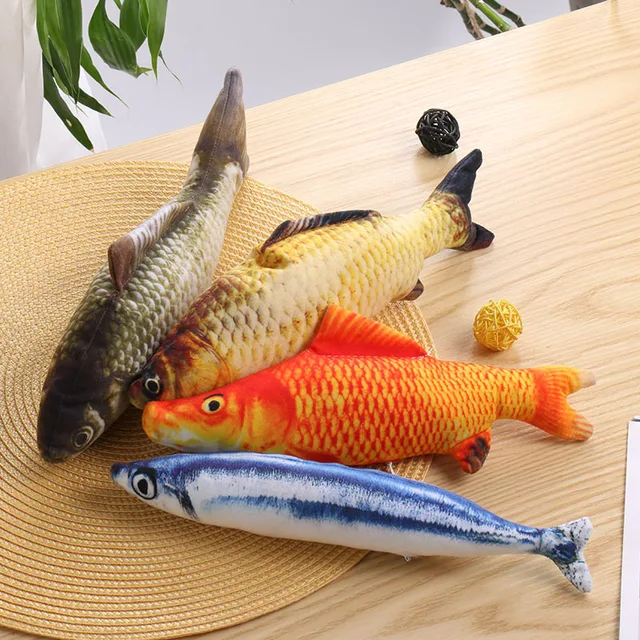 Simulation Fish Cat Toys Soft Plush Catnip Toy Interactive Cat Toys Gifts Funny 3D Fish Shape Doll Pet Supplies 2