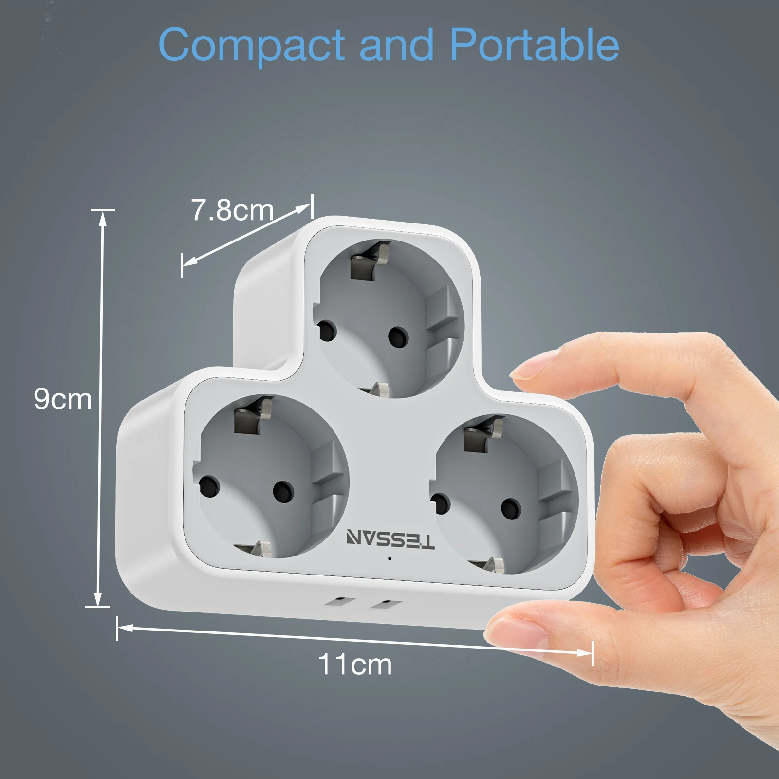 Tessan-multi Tomadas Power Strip Extender com Portas de Carregamento Usb Europa Coréia Plug Adaptador de Tomada Elétrica para Casa e Escritório - Image 4