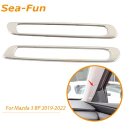 Autocollant de garniture de couverture décorative, pilier A sortie d'air, pour porte avant de voiture Mazda 3 Bp Axela 2019 2021 2020, accessoires d'intérieur 