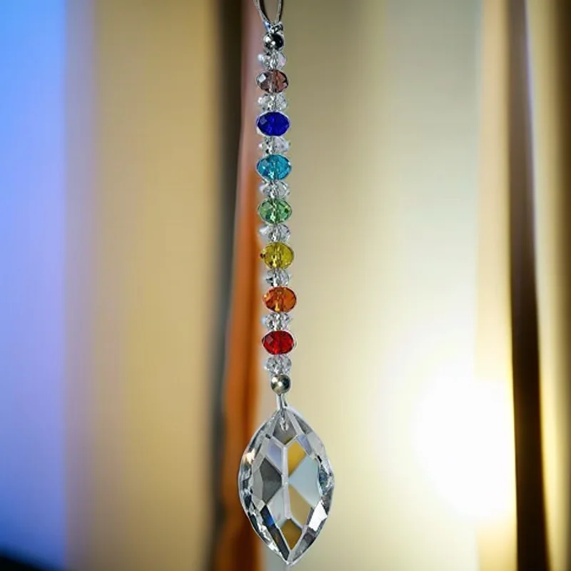 1PCS 20mm Crystal Suncatcher Ball Prism Chakra Rondelle Beads Pendant Rainbow Maker Hanging Home Garden Decoration sun catcher crystal pendant sun catchers