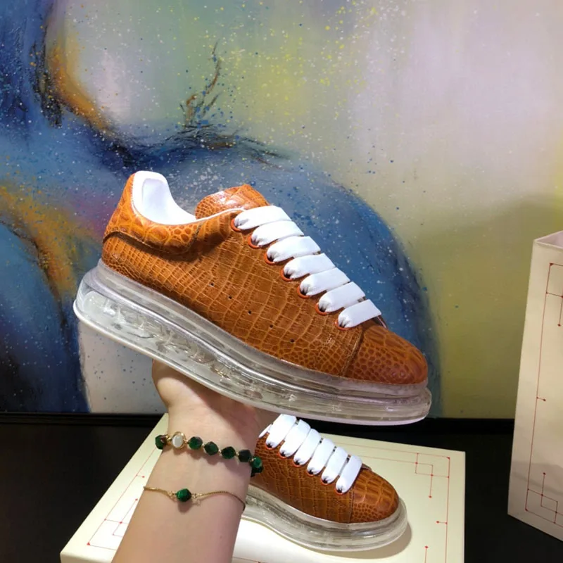 

Men Running Shoes Genuine Leather Fashion Air Sport Shoes for Women Height Increasing Khaki Outdoor Comfortably Ladies Sneakers