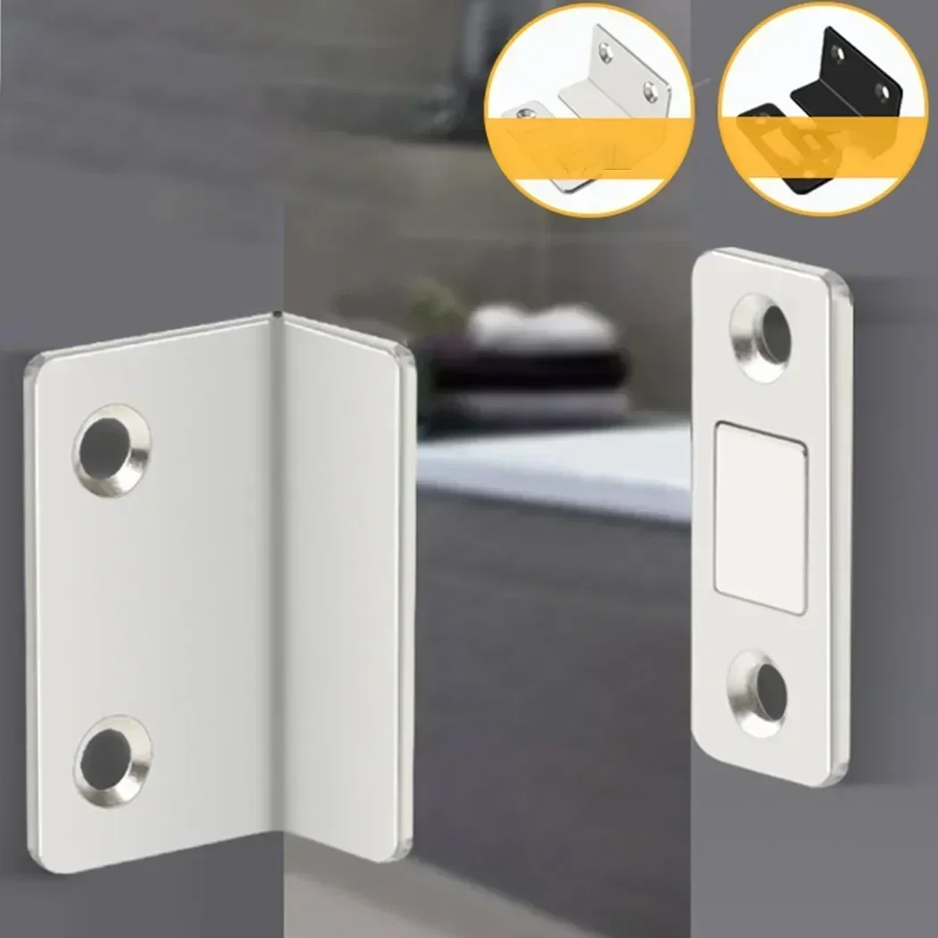 Magnetic Cabinet Latches Strong Steel Catch Latch Ultra Thin For Door Cabinet Cupboard Closer Magnet Wardrobes Drawer Home Furniture Fitting 1Pc