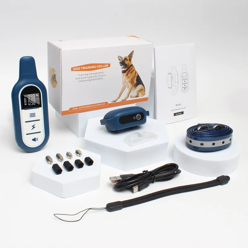 Dog Training Collar With Remote Control, Beep Vibration And Static_voghion.com