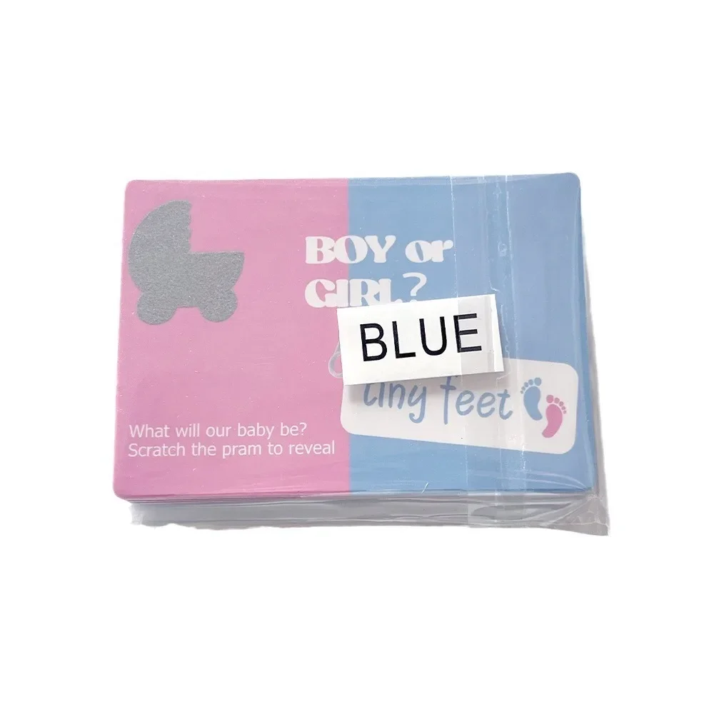 24pcs Boy or Girl Gender Reveal Game Scratch Cards for Team Girl Boy Birthday Baby Shower Baptism Party Supplies