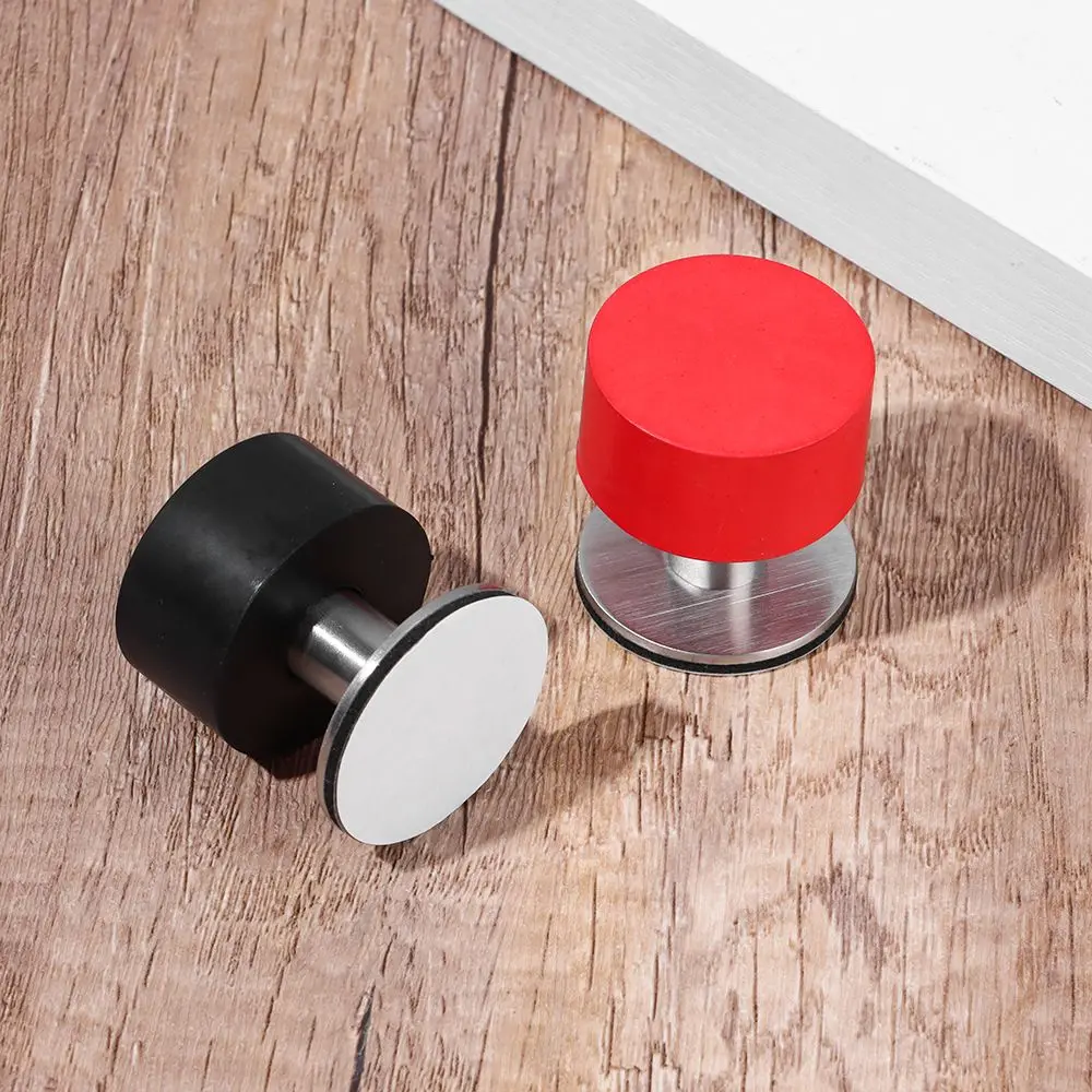 Stainless Steel Self Adhesive Heavy Duty Non Punch Door Stop Rubber Stopper Door Stopper Rubber Floor Protector door stopper