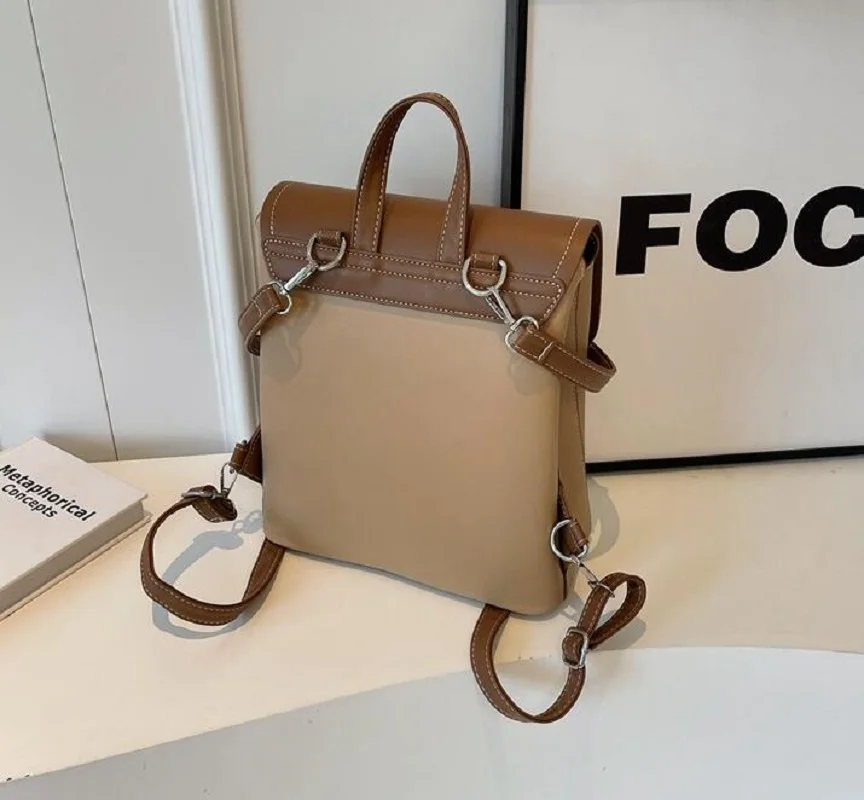 New Arrival Korean Fashion Preppy Style Leather Backpack School Bag Women High Capacity Travel Shoulder Bags Totes Crossbody Bag