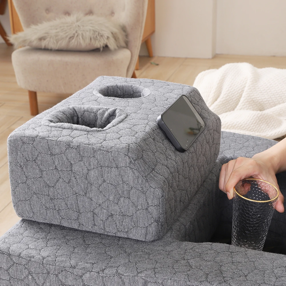 Extra Large Reading & Gaming Pillow with Cup Holder Adjustable for Reading Gaming Working and More for Sitting in Bed Floor Sofa