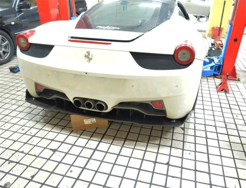 For Ferrari 458 2011-No High Quality REAL Carbon Fiber Front Lip Splitters Rear Diffuser Bumper Body Side Skirt Kit Spoiler - - Racext 32