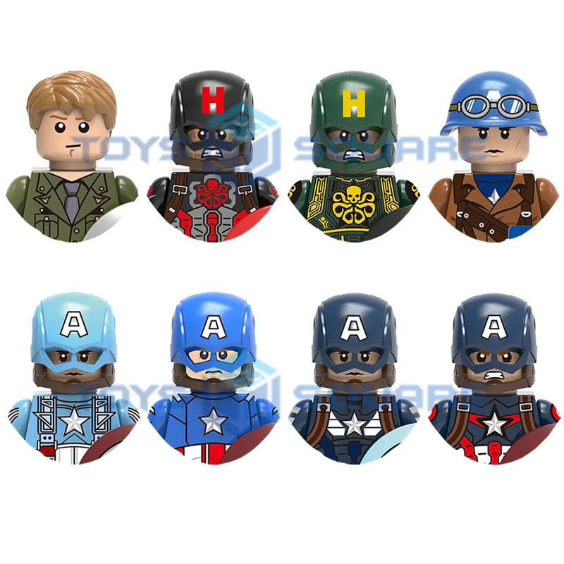

The Captain Steve America Rogers Model Blocks MOC Bricks Set Gifts Toys For Children X0236