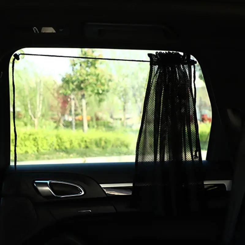 Car Sun Shade Curtains Side Window Sunshade Summer Sun Protection Light/UV Blocking Auto Privacy Blind Curtain